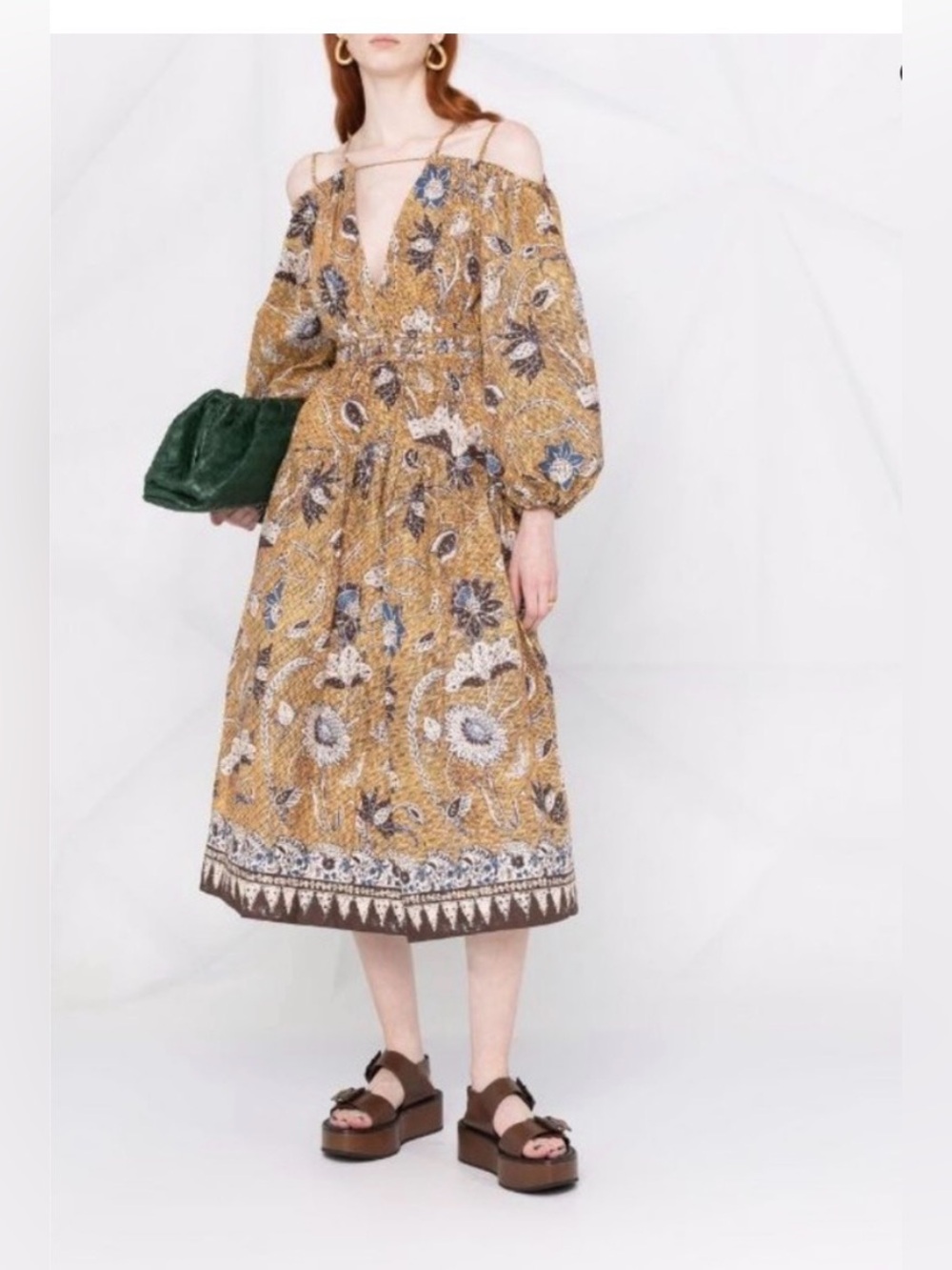 Ulla Johnson | Tahlia Cold-Shoulder Midi Dress size 4